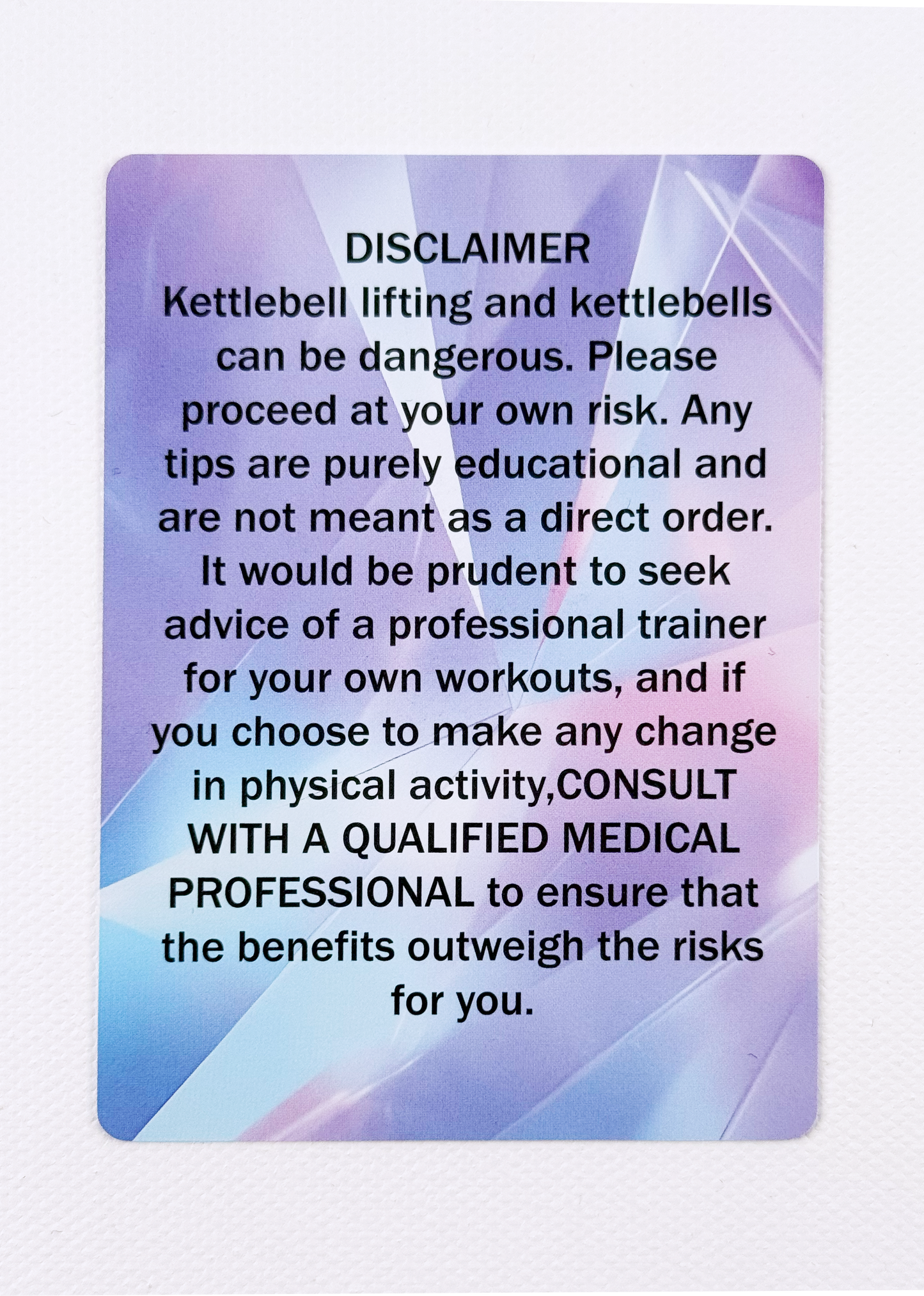 1 Set of 3 Decks of VF Fitness Kettlebell Cards