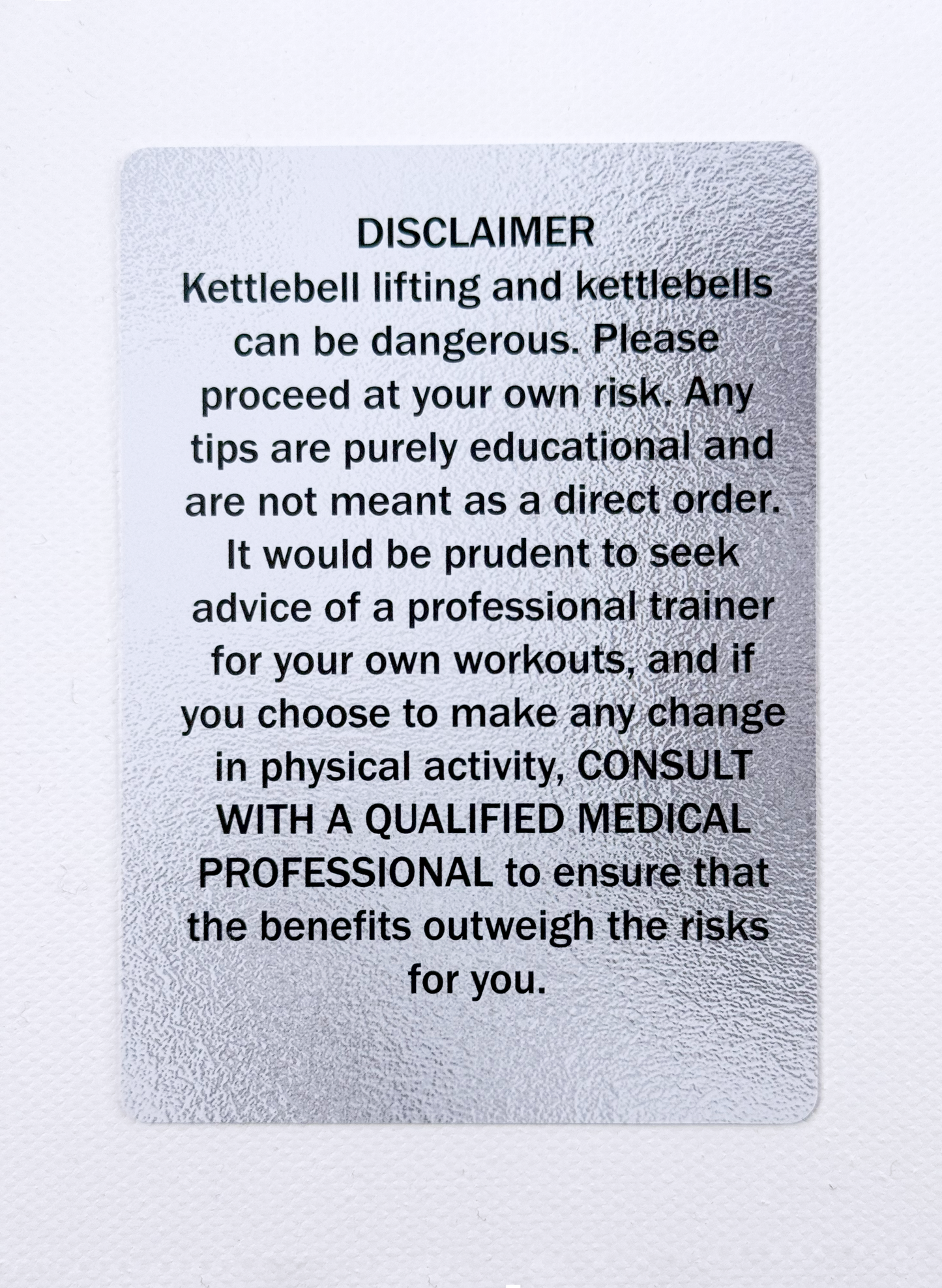 1 Set of 3 Decks of VF Fitness Kettlebell Cards